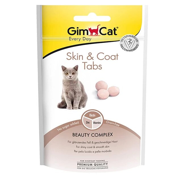 قرص مکمل پوست و مو گربه جیم کت 40 گرم