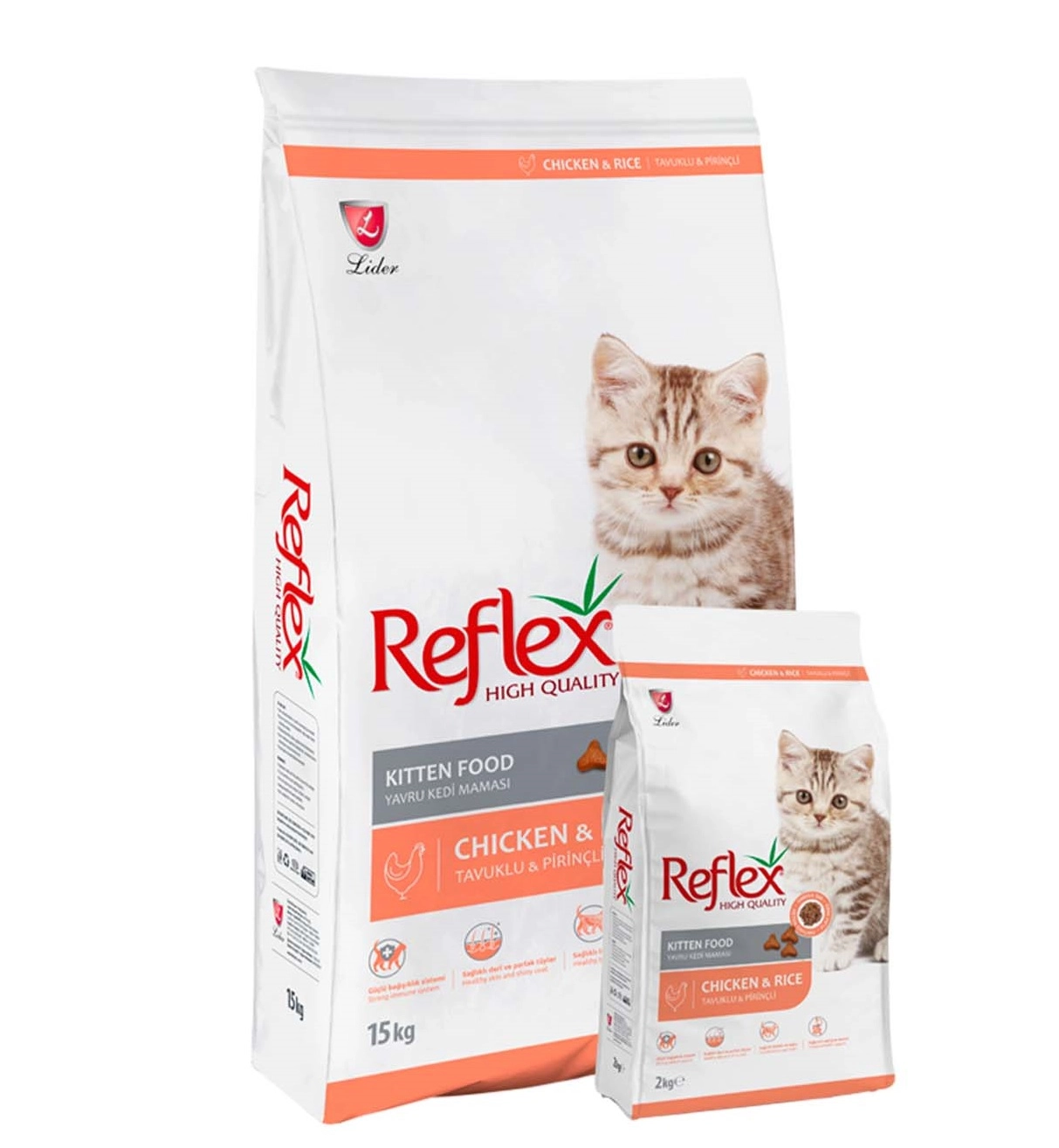 غذای خشک رفلکس کیتن با طعم مرغ و برنج فله ای